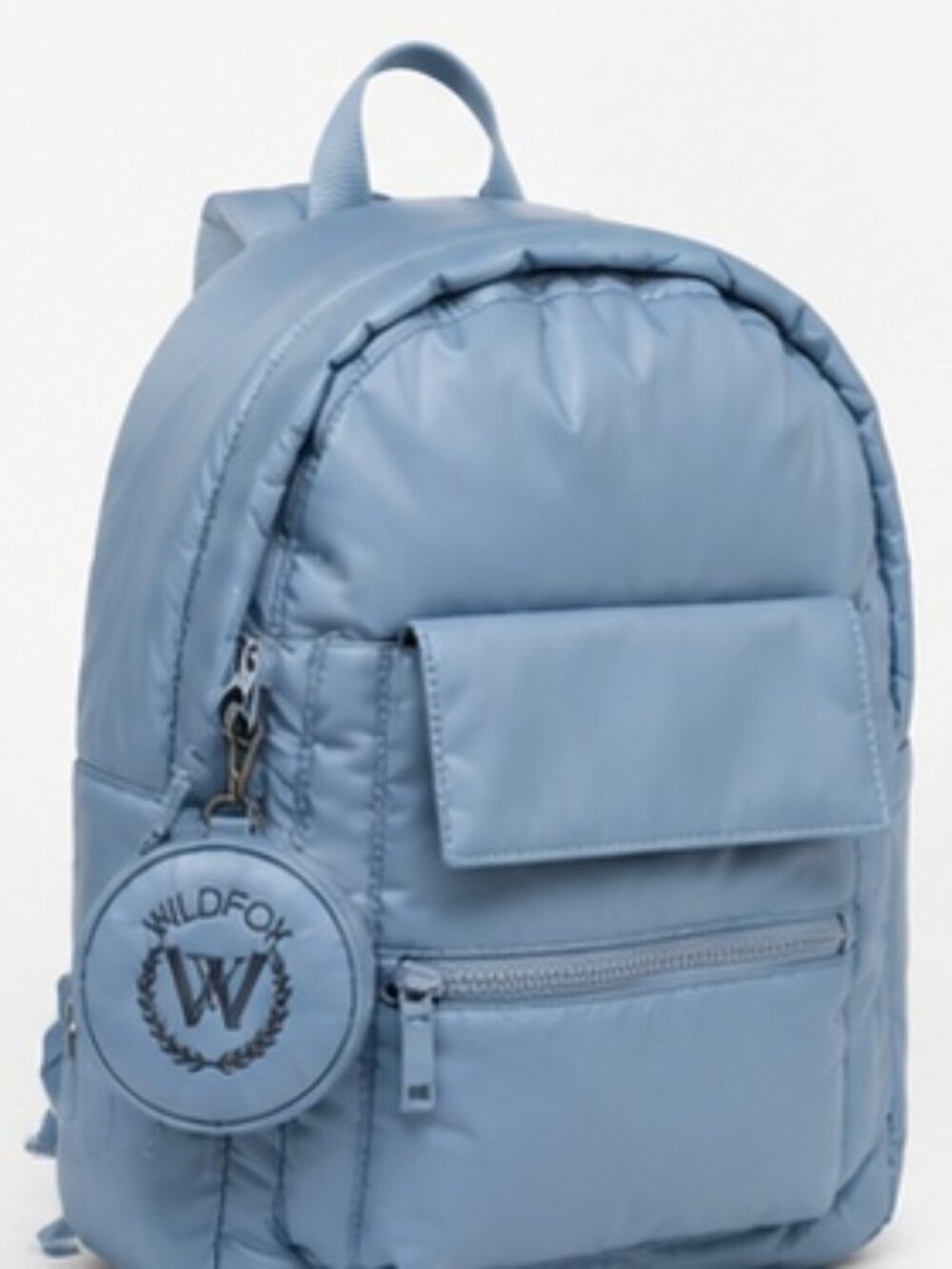 Wildfox Parachute Nylon Puffer Backpack Light Blue NWT $98